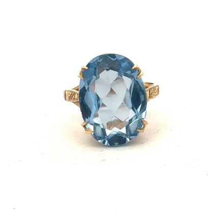 Yellow gold ring with smooth band from Reeves and Sons, 9ct gold jewelry for elegant style.