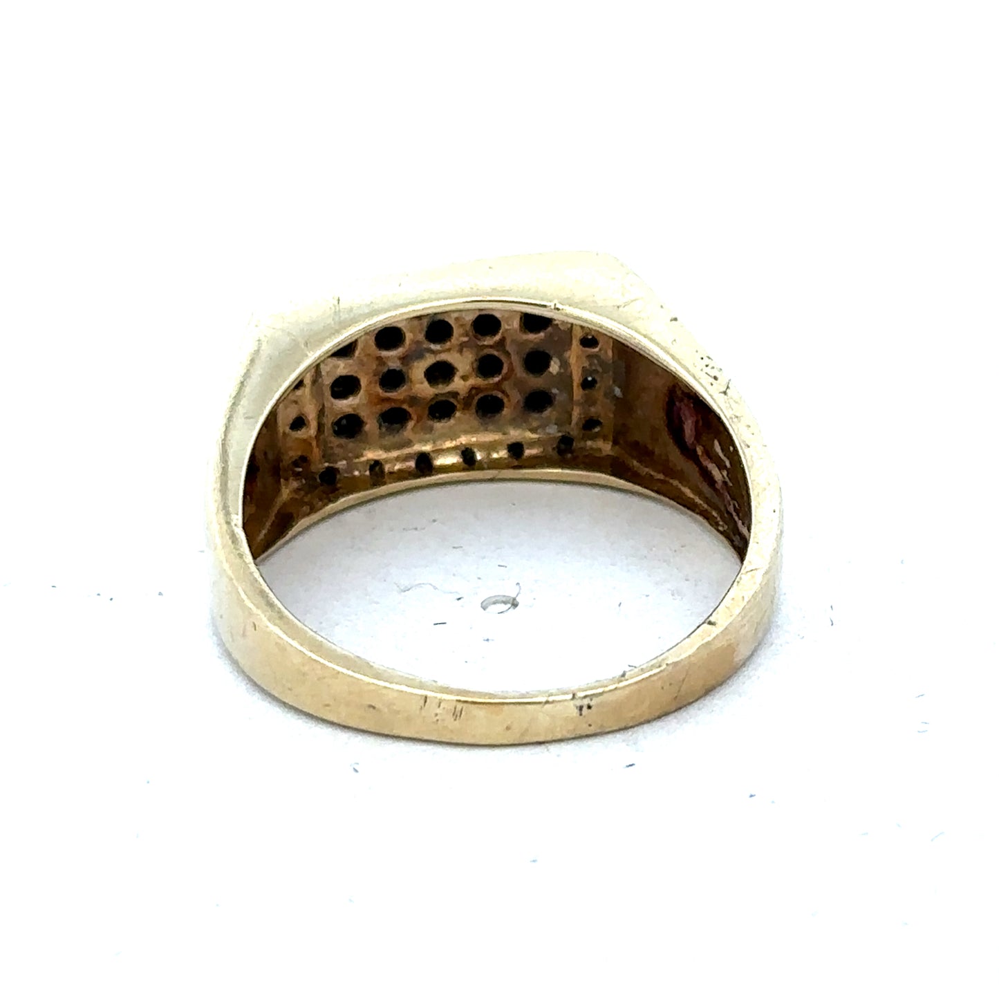 9ct yellow gold diamond ring size U by Reeves and Sons, featuring a sparkling diamond set in an elegant band.