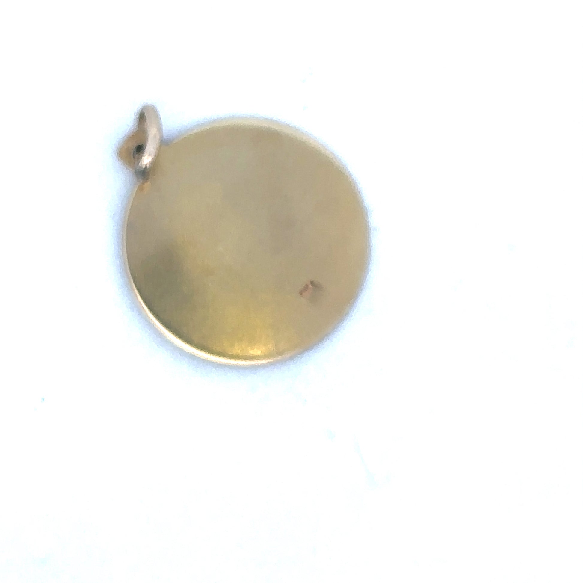 9ct yellow gold St Christopher pendant by Reeves and Sons, featuring detailed religious medal on a chain.