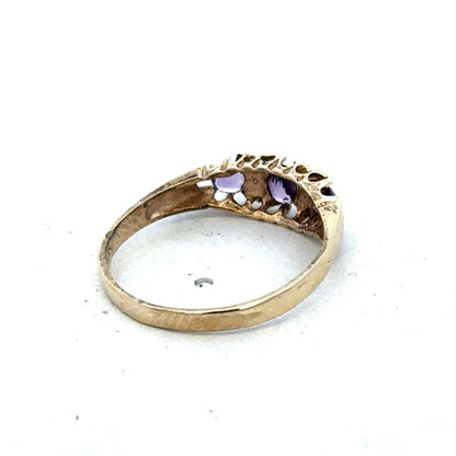 9ct yellow gold ring in size N with a sleek, polished finish by Reeves and Sons, displayed on a neutral background.