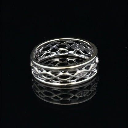 9ct white gold diamond ring in size L featuring sparkling diamonds, crafted by Reeves and Sons.