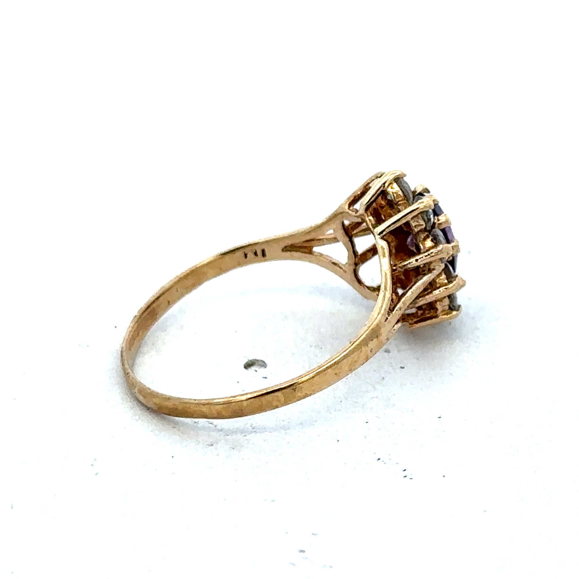 9ct yellow gold ring size M1/2 from Reeves and Sons, featuring a smooth polished band.