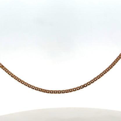9ct yellow gold chain weighing 6.5g with a classic link design, crafted by Reeves and Sons.