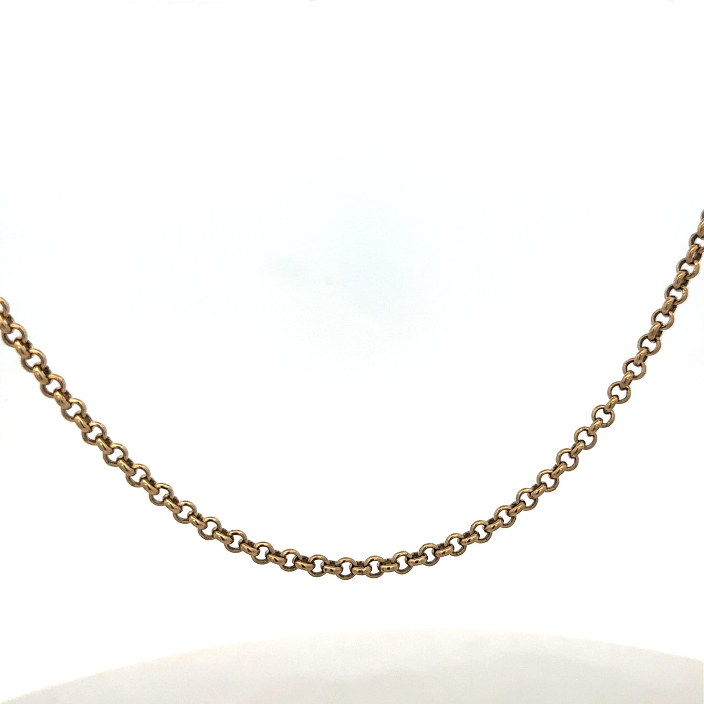 9ct yellow gold belcher chain from Reeves and Sons, 13.4g, showcasing its polished links and durable design.