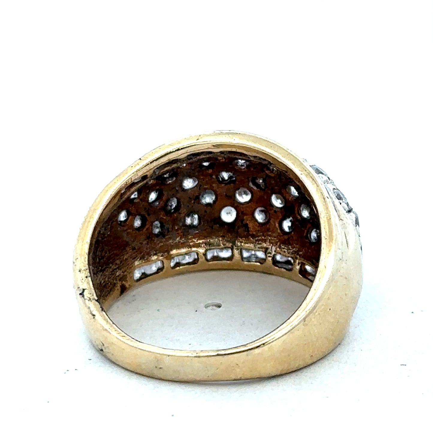 9ct yellow gold ring in size U with a smooth band, crafted by Reeves and Sons.