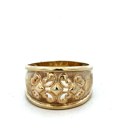 9ct yellow gold ring size V (sh27144b)