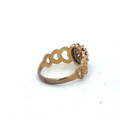 9ct yellow gold ring size M (sh26761b)