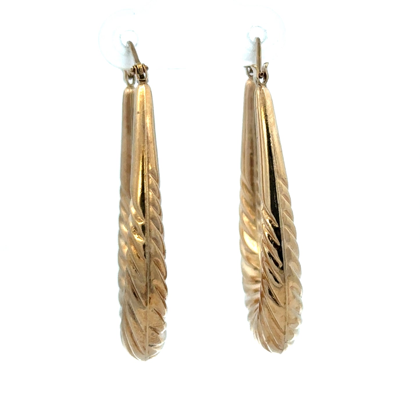 Reeves and Sons 9ct yellow gold hoop earrings, lightweight 3.4g, with a classic circular design and polished finish.