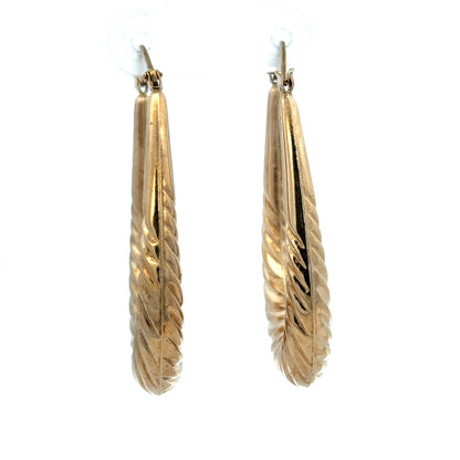 Reeves and Sons 9ct yellow gold hoop earrings, lightweight 3.4g, with a classic circular design and polished finish.