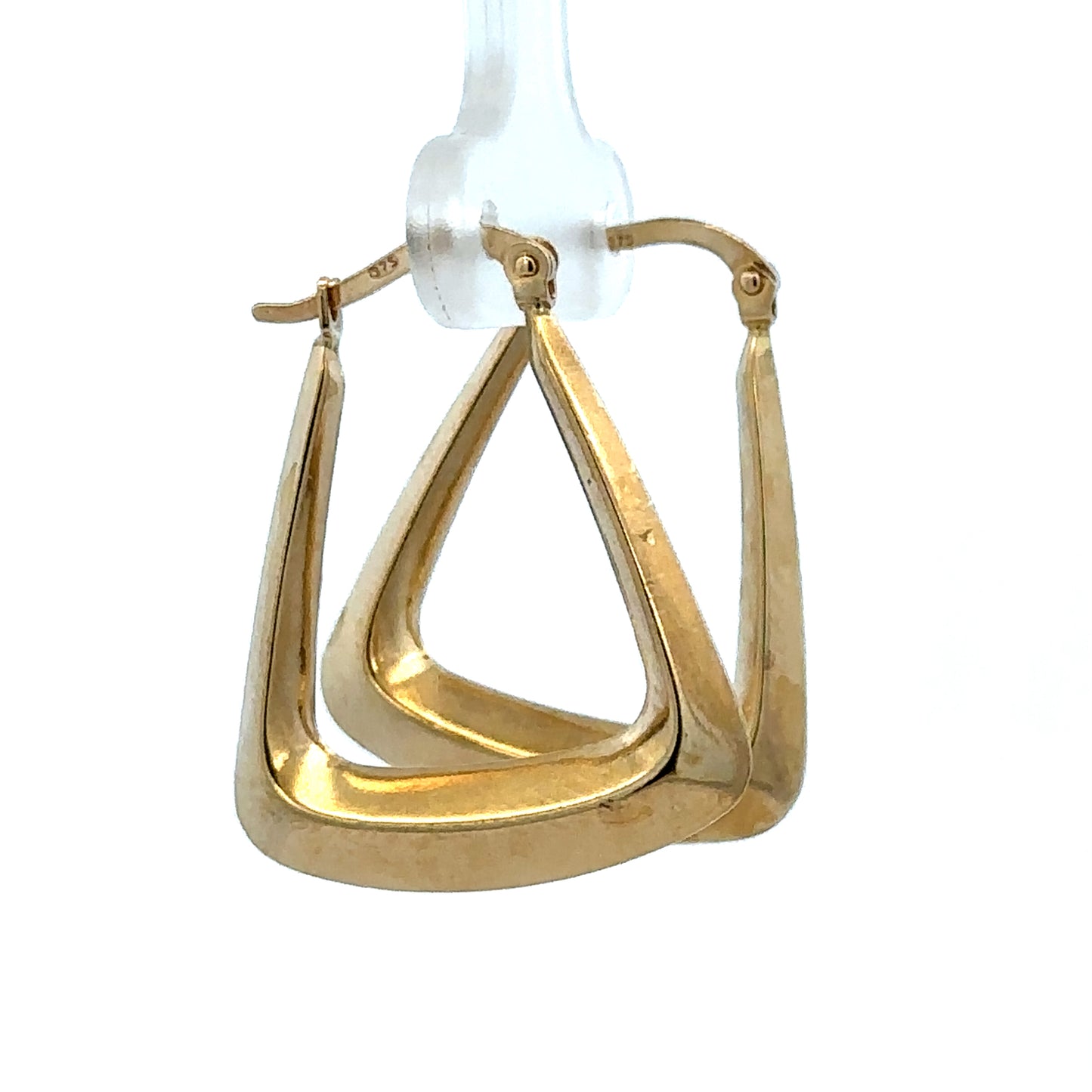 Reeves and Sons 9ct yellow gold hoop earrings, 2.1g, showcasing classic round hoops with a polished finish.