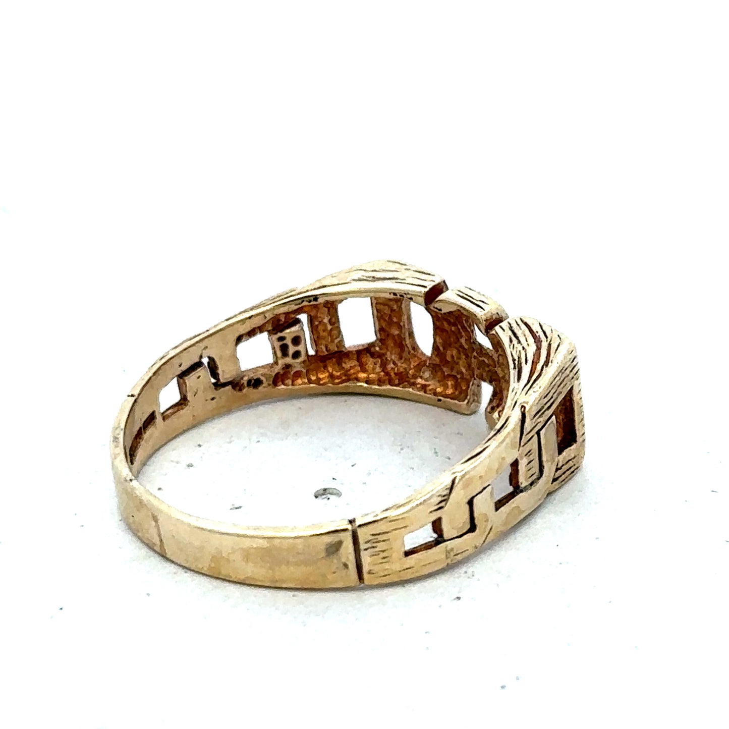 9ct yellow gold DAD ring in size X1/2 with engraved lettering, crafted by Reeves and Sons.