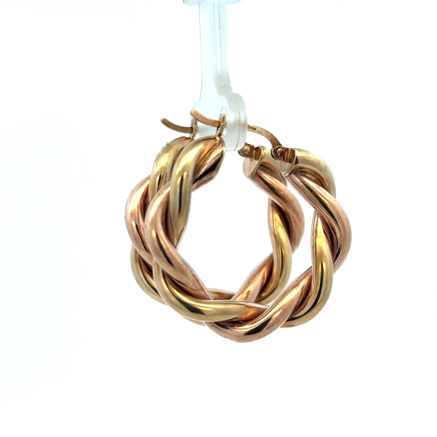 9ct yellow gold hoop earrings weighing 4.8g, from Reeves and Sons, featuring classic round hoops with polished finish.