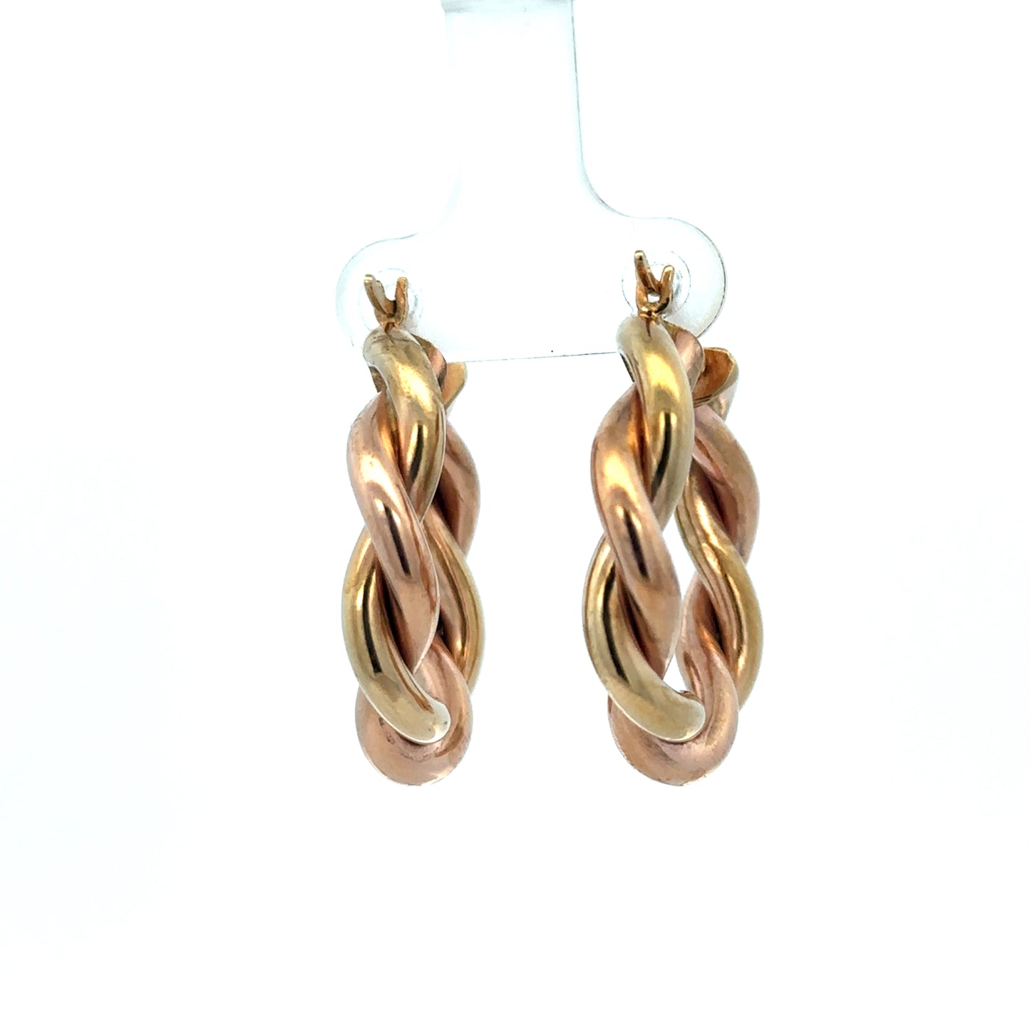 9ct yellow gold hoop earrings weighing 4.8g, from Reeves and Sons, showcasing classic round hoop design with polished finish.