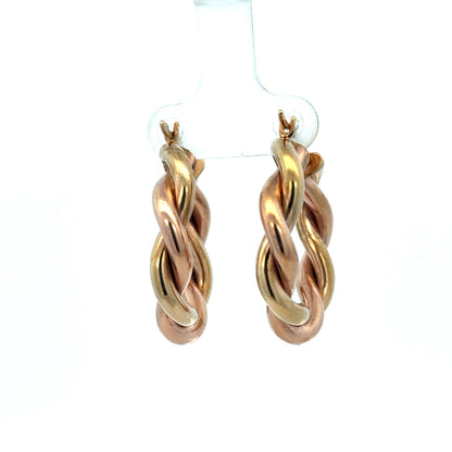 9ct yellow gold hoop earrings weighing 4.8g, from Reeves and Sons, showcasing classic round hoop design with polished finish.
