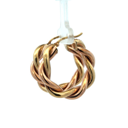 9ct yellow gold hoop earrings weighing 4.8g, featuring smooth circular design, by Reeves and Sons.