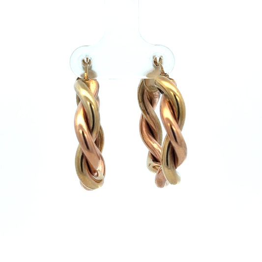 9ct yellow gold hoop earrings weighing 4.8g, stylish and classic jewelry from Reeves and Sons, close-up view of the hoops.