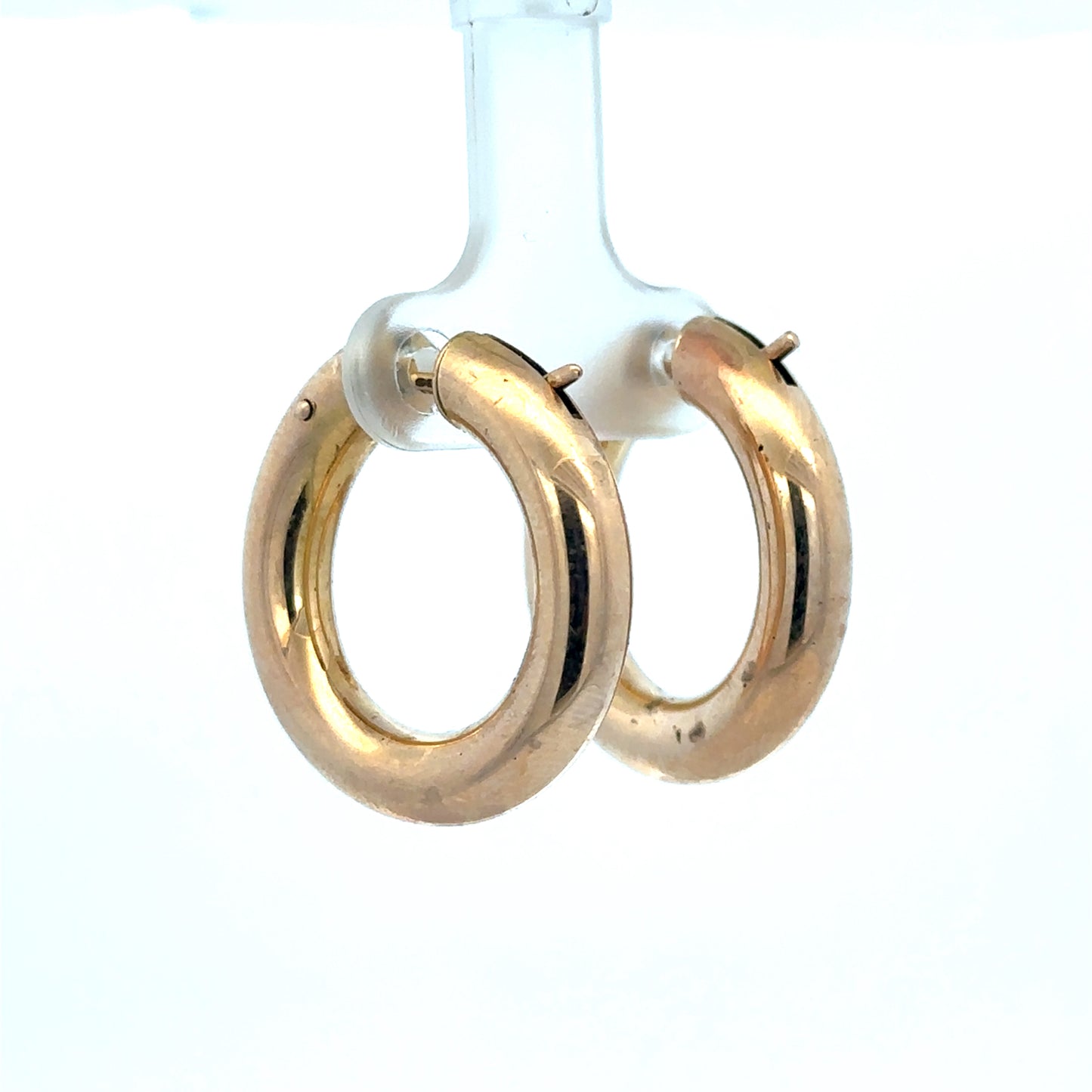 Reeves and Sons 9ct yellow gold hoop earrings, 4.5g, featuring classic round design and polished finish.