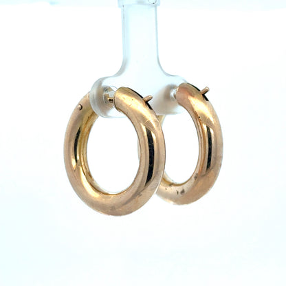 Reeves and Sons 9ct yellow gold hoop earrings, 4.5g, featuring classic round design and polished finish.