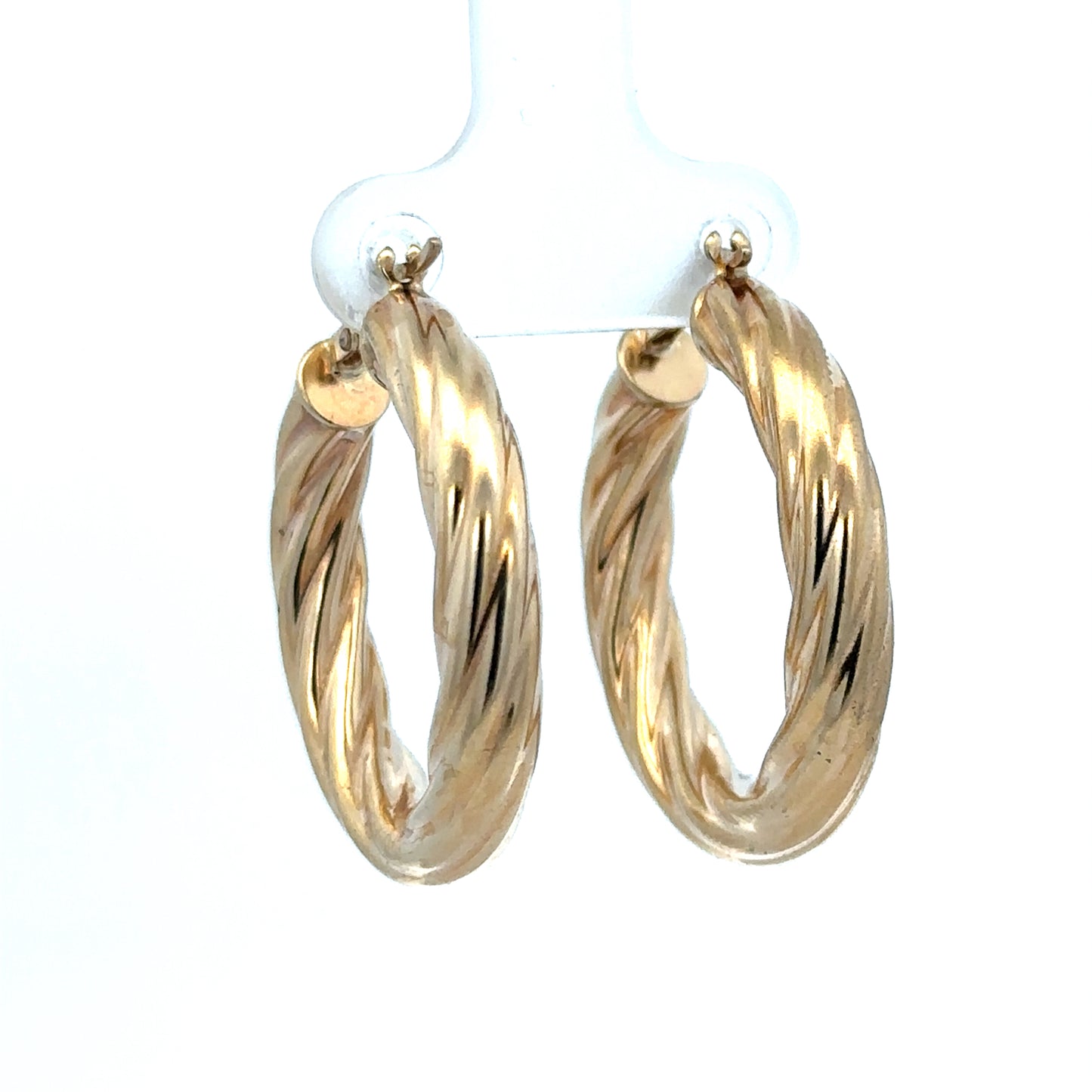 9ct yellow gold hoop earrings from Reeves and Sons, 5.5g, showcasing classic round design and polished finish.