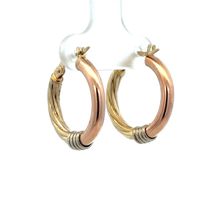 Reeves and Sons 9ct gold hoop earrings, 2.2g, showcasing classic round hoops with a polished finish.