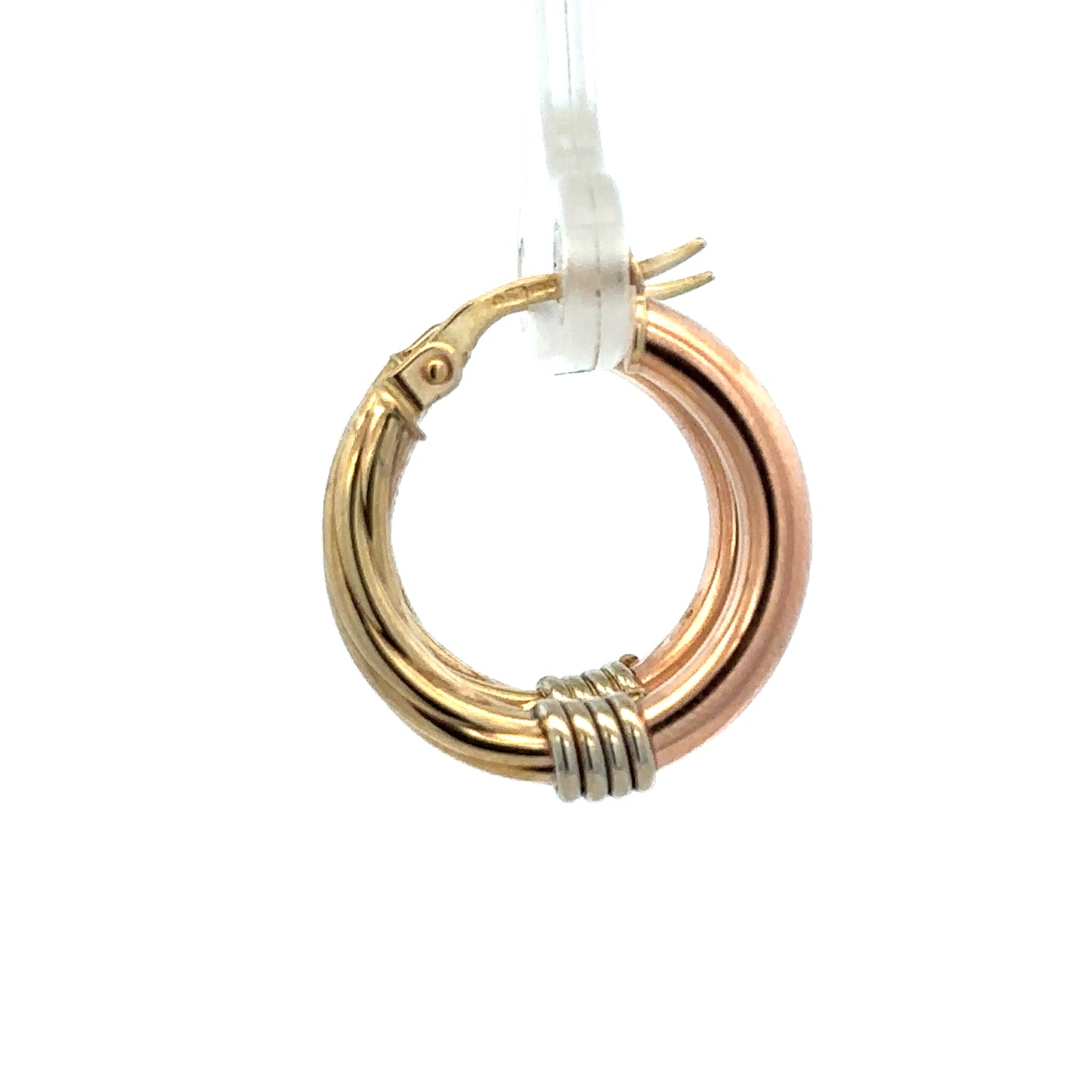 Reeves and Sons 9ct gold hoop earrings, 2.2g, featuring sleek, polished design with a secure clasp for elegant wear.