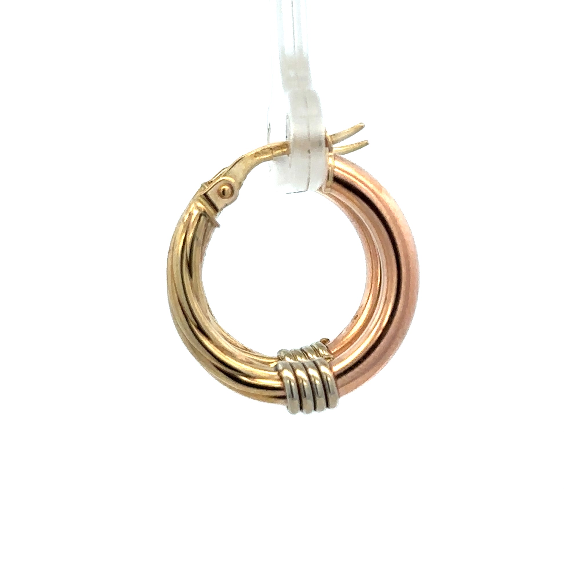 Reeves and Sons 9ct gold hoop earrings, 2.2g, featuring sleek, polished design with a secure clasp for elegant wear.