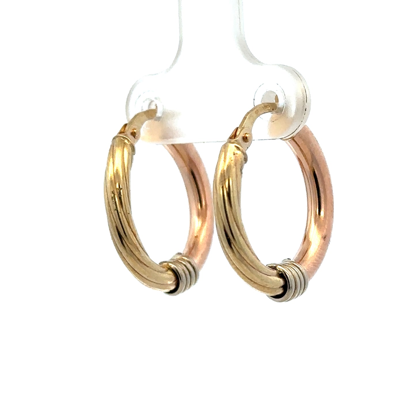 Reeves and Sons 9ct gold hoop earrings, lightweight 2.2g, with a classic circular design for elegant everyday wear.