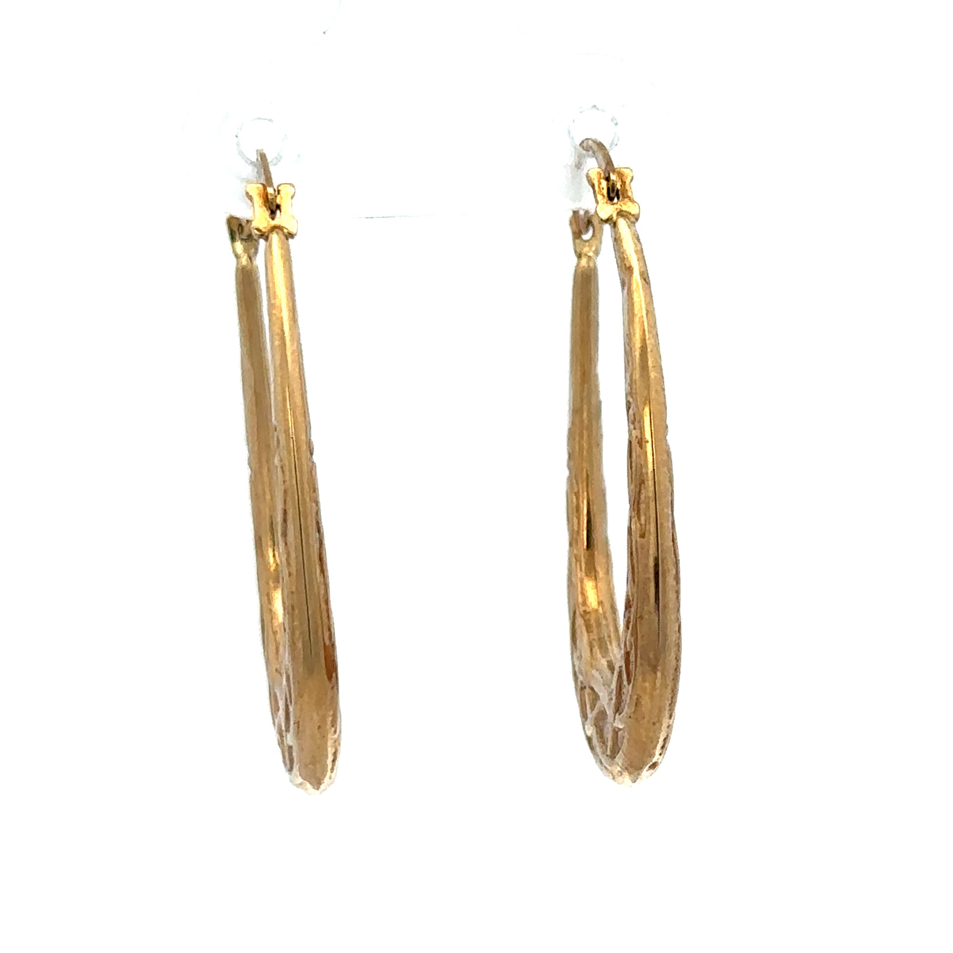 Reeves and Sons 9ct yellow gold hoop earrings, lightweight 1.3g, with a classic circular design and polished finish.