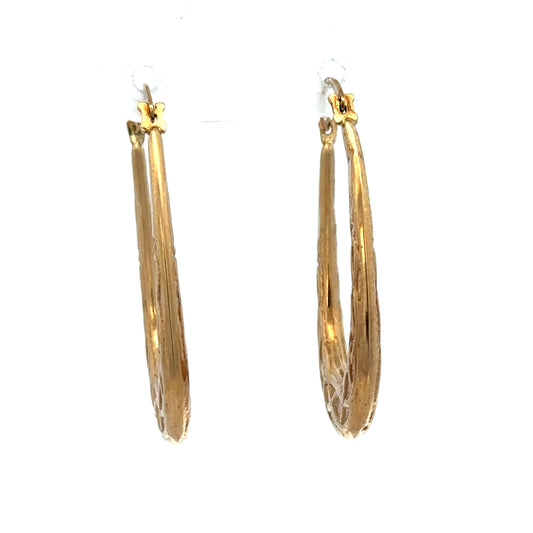 Reeves and Sons 9ct yellow gold hoop earrings, lightweight 1.3g, with a classic circular design and polished finish.