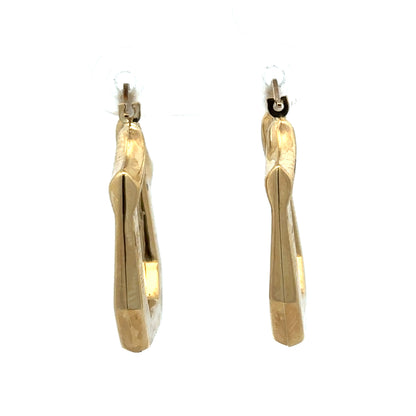 9ct yellow gold hoop earrings weighing 2.2g, stylish and shiny, showcasing classic round design from Reeves and Sons.