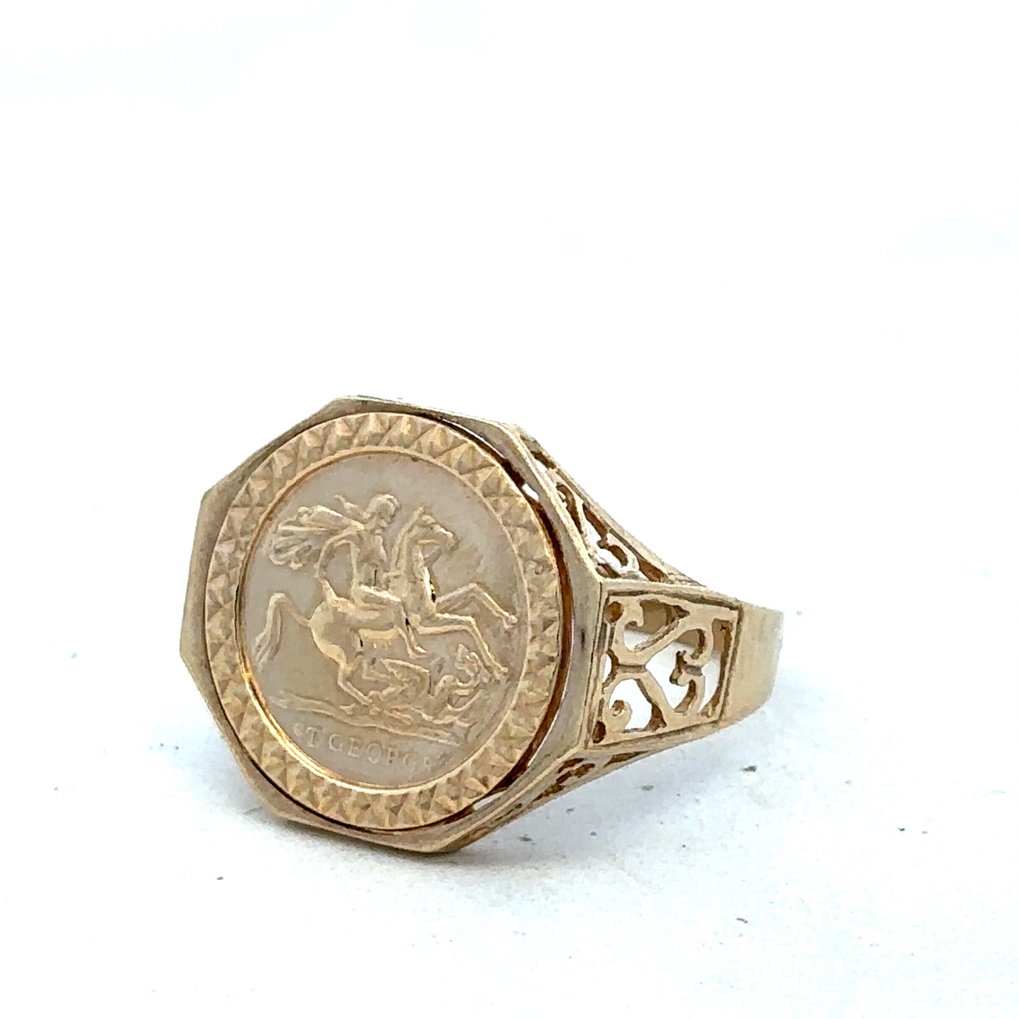 9ct yellow gold ring size J1/2 (sh27525b)