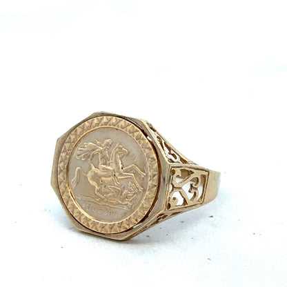 9ct yellow gold ring size J1/2 (sh27525b)
