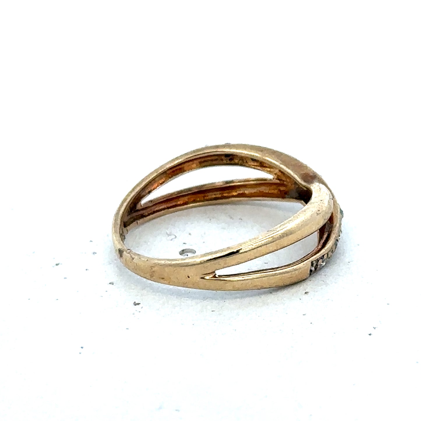 9ct yellow gold ring size N (sh25553l)