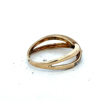 9ct yellow gold ring size N (sh25553l)