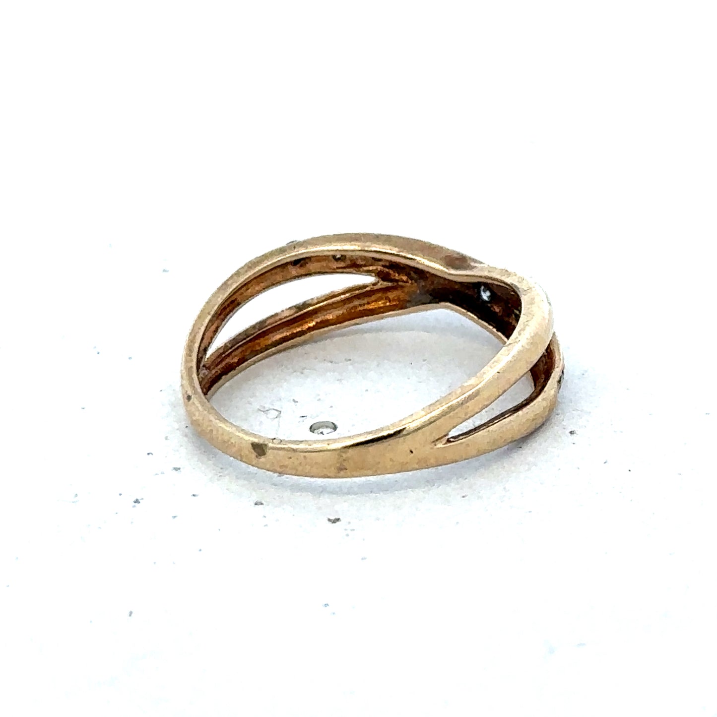 9ct yellow gold ring size N (sh25553l)