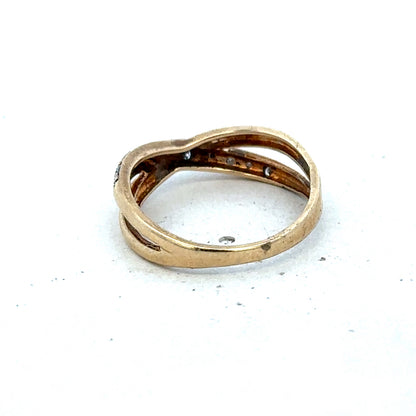 9ct yellow gold ring size N (sh25553l)