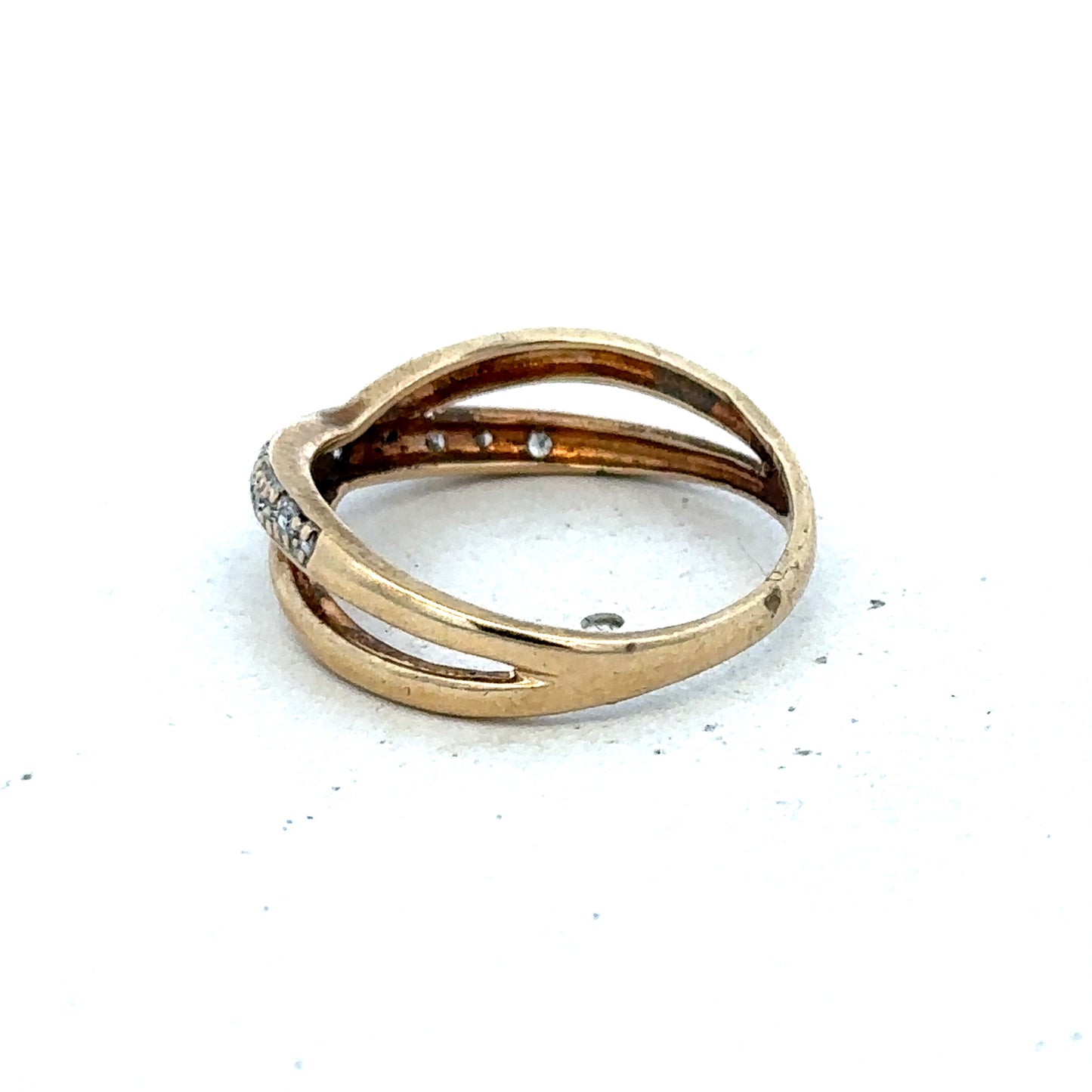 9ct yellow gold ring size N (sh25553l)