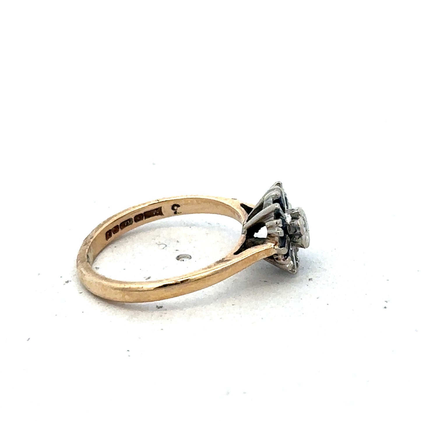 9ct yellow gold ring size J (sh25595l)