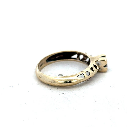 9ct yellow gold ring size M (sh25635l)