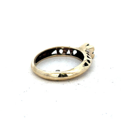 9ct yellow gold ring size M (sh25635l)
