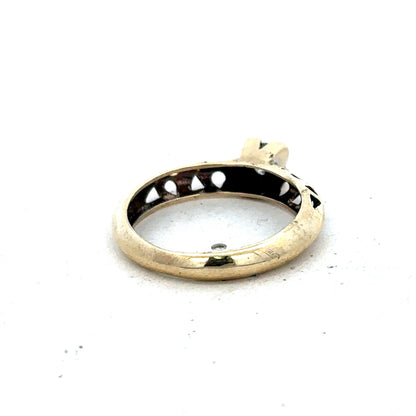 9ct yellow gold ring size M (sh25635l)