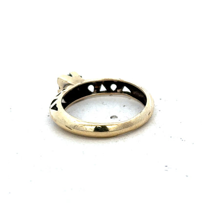 9ct yellow gold ring size M (sh25635l)