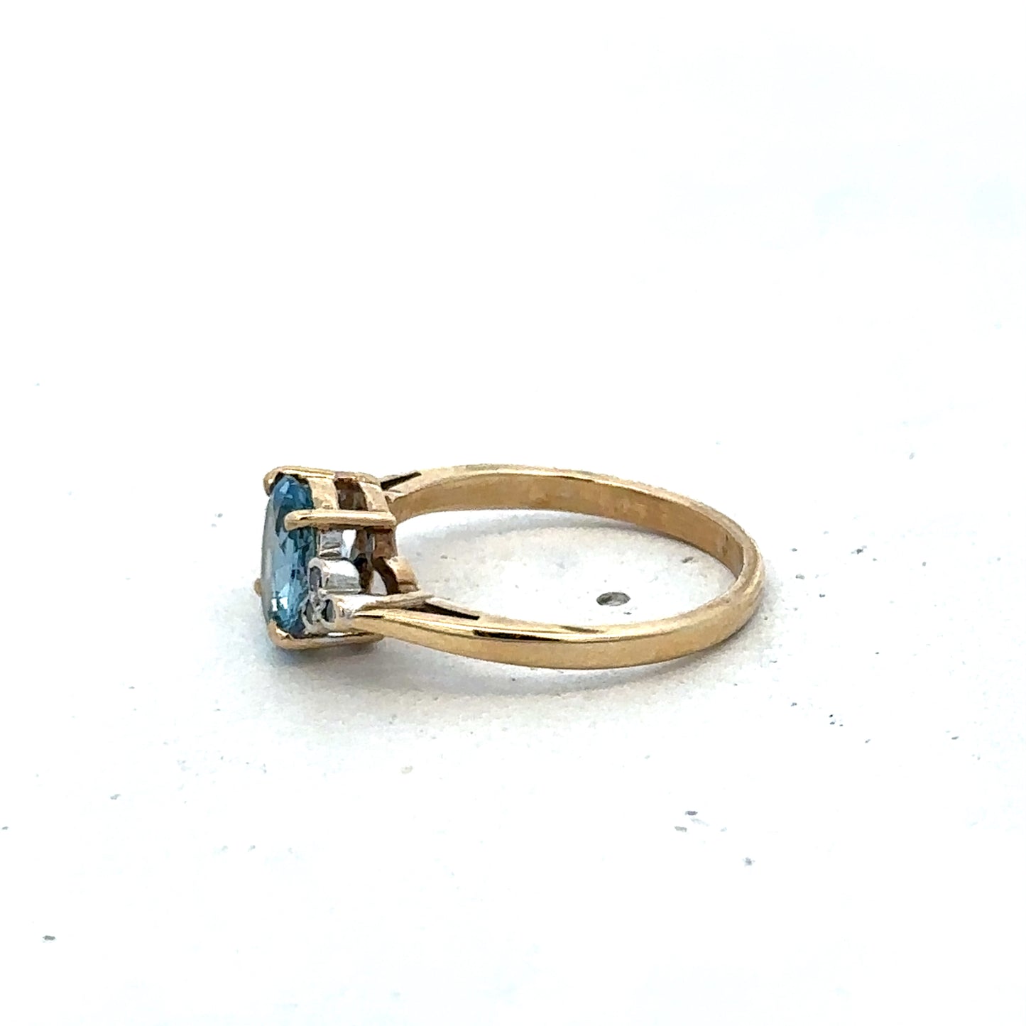 9ct yellow gold diamond ring size L1/2 (sh27561b)