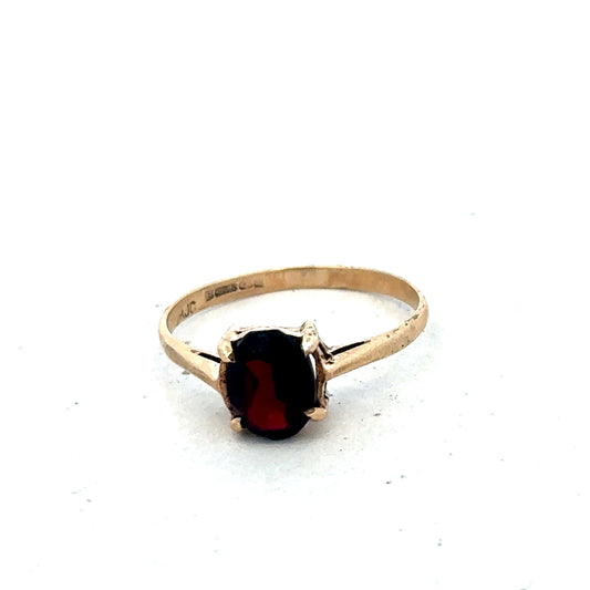 9ct yellow gold ring size N1/2 (sh27514b)