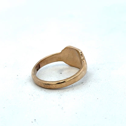 9ct yellow gold signet ring size K (sh25604l)