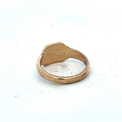 9ct yellow gold signet ring size K (sh25604l)