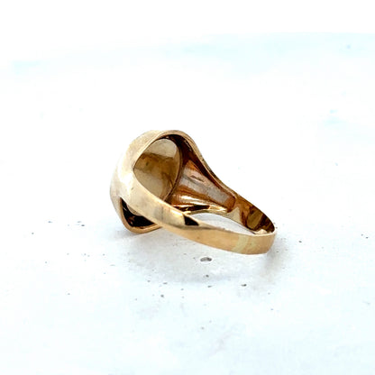9ct yellow gold masonic ring size W (sh27520b)