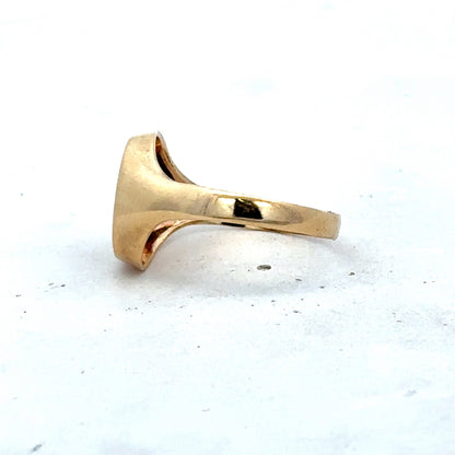 9ct yellow gold masonic ring size W (sh27520b)