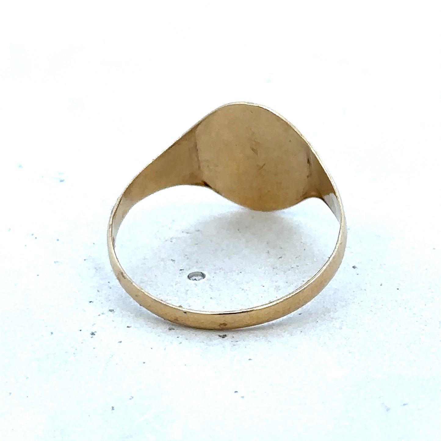 9ct yellow gold signet ring size S (sh27362b)