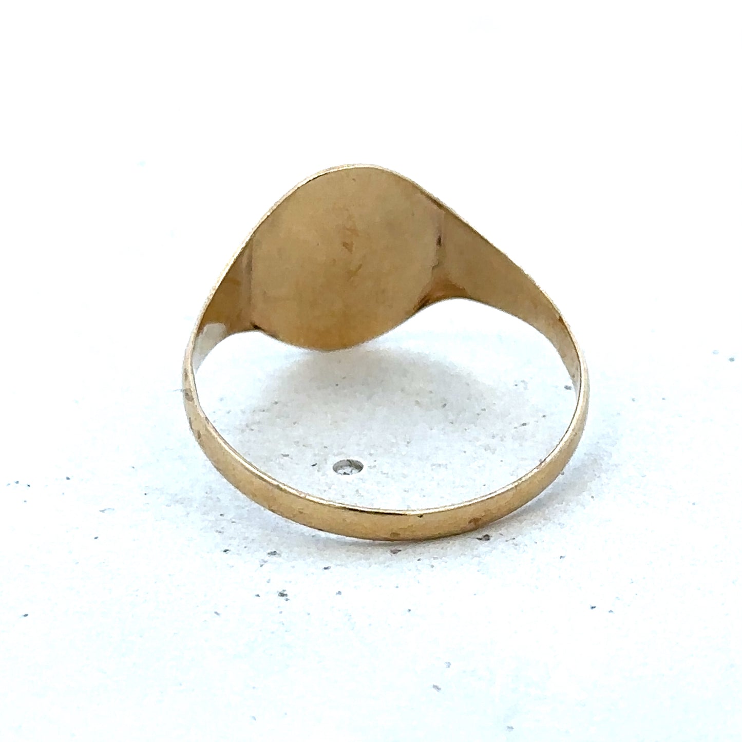 9ct yellow gold signet ring size S (sh27362b)